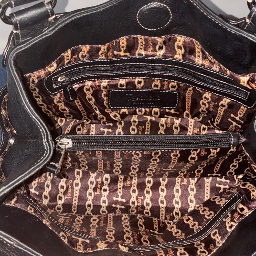 Tignanello Black Leather Shoulder Bag - Picture 7 of 11